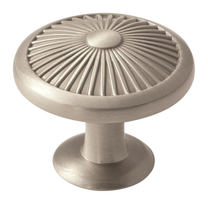 Amerock Cabinet Knob Satin Nickel 1-3/8 inch (35 mm) Diameter Crawford 1 Pack Drawer Knob Cabinet Hardware