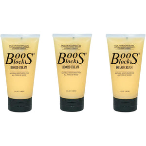 John Boos BWC-3 5 Oz All Natural Beeswax Moisture Cream for Wood Cutting Boards, Chopping Block & Countertops, Food Safe Charcuterie Essential (3 Pack) BOOS BEESWAX CREAM-3 PACK