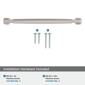 Amerock BP36890G10 Stature Cabinet Pull, 8-13/16 in (224 mm) Center-to-Center, Satin Nickel