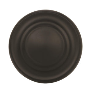 Amerock Cabinet Knob Matte Black 1-5/16 inch (33 mm) Diameter Inspirations 1 Pack Drawer Knob Cabinet Hardware