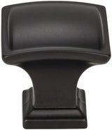 Jeffrey Alexander 435MB 1-1/4" Overall Length Matte Black Square Annadale Cabinet Knob