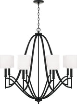 Capital Lighting 442381MB-701 Sylvia 8 Light Chandelier Matte Black