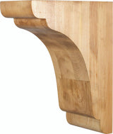 Hardware Resources COR33-3RW 5" W x 9" D x 12" H Rubberwood Minimalist Corbel