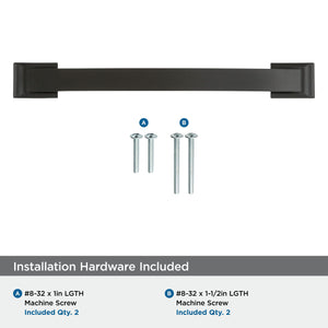 Amerock Cabinet Pull Black Bronze 6-5/16 inch (160 mm) Center to Center Candler 1 Pack Drawer Pull Drawer Handle Cabinet Hardware
