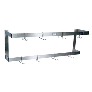 John Boos PRW21A Wall Mount Double Bar Pot Rack (36 W x 3.19 D 2 H (17 lbs.))