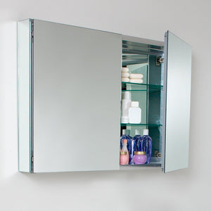 Fresca FMC8010 Fresca 40" Wide x 26" Tall Bathroom Medicine Cabinet w/ Mirrors