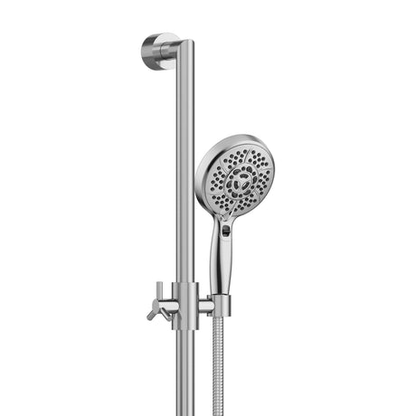 PULSE ShowerSpas 7003-BN AquaBar Shower System, Slide Bar with 5-Function Hand Shower, Brushed Nickel Finish
