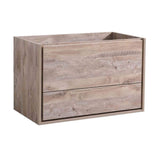 Fresca FCB9236RNW Fresca Catania 36" Rustic Natural Wood Wall Hung Modern Bathroom Cabinet