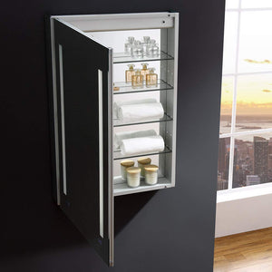 Fresca FMC012436-L Fresca Tiempo 24" Wide x 36" Tall Bathroom Medicine Cabinet w/ LED Lighting & Defogger