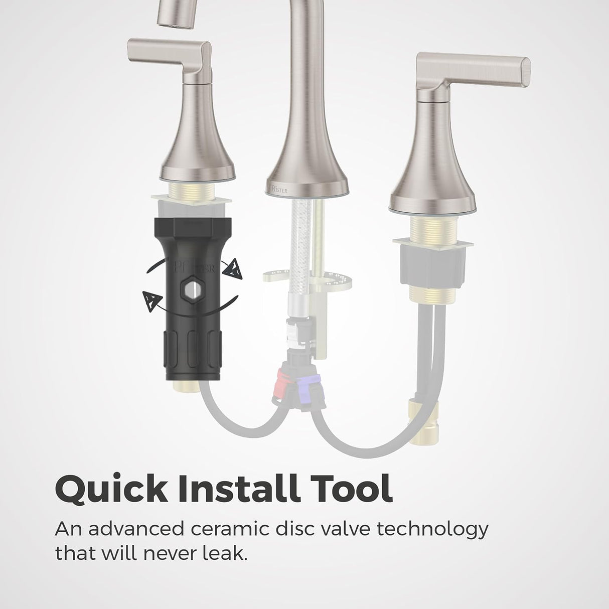 Pfister Vedra 2-Handle 8" Widespread Bathroom Faucet With Push & Seal™ LF-049-VEDGS