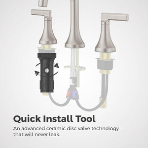 Pfister Vedra 2-Handle 8" Widespread Bathroom Faucet With Push & Seal™ LF-049-VEDGS
