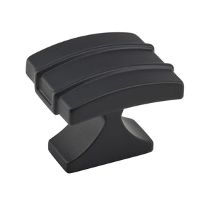 Amerock Cabinet Knob Matte Black 1-1/2 inch (38 mm) Length Davenport 1 Pack Drawer Knob Cabinet Hardware