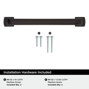 Amerock BP36895ORB Oil-Rubbed Bronze Cabinet Pull 5-1/16 inch (128mm) Center-to-Center Cabinet Hardware Surpass Furniture Hardware Drawer Pull