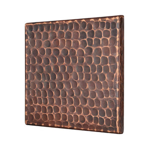 Premier Copper Products T4DBH 4-Inch by 4-Inch Hammered Copper Tile, Oil Rubbed Bronze