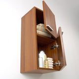 Fresca FST8091TK Fresca Teak Bathroom Linen Side Cabinet w/ 2 Storage Areas