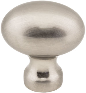 Jeffrey Alexander 3990-SN 1-3/16" Overall Length Satin Nickel Football Bordeaux Cabinet Knob