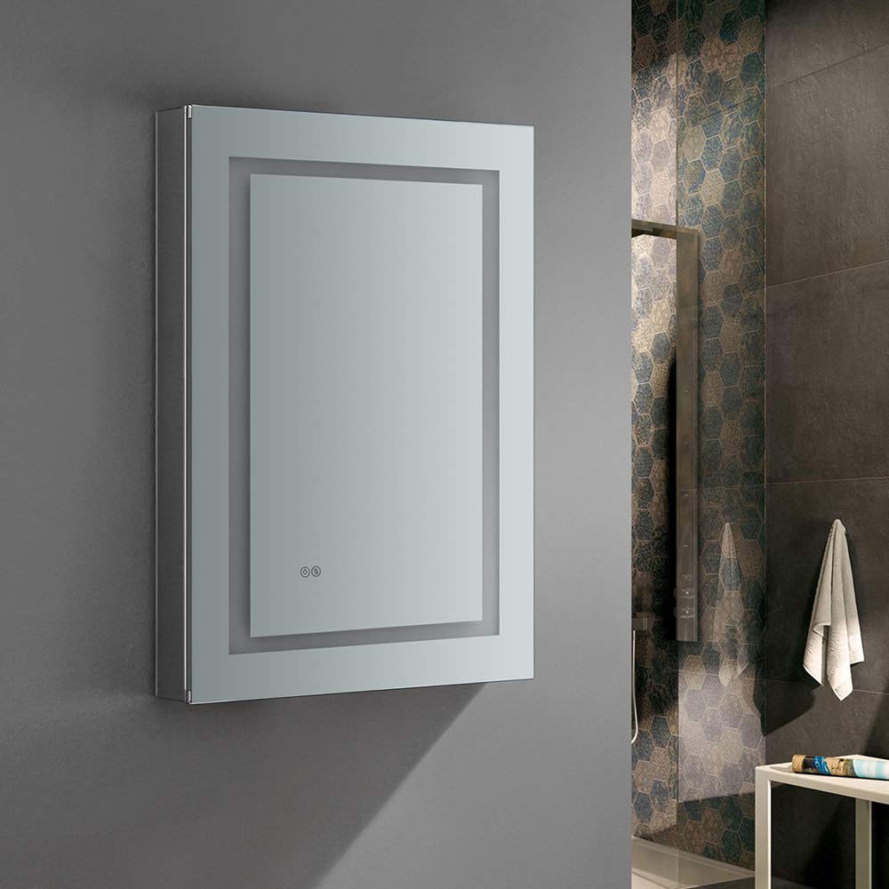 Fresca FMC022436-R Fresca Spazio 24" Wide x 36" Tall Bathroom Medicine Cabinet w/ LED Lighting & Defogger