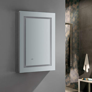 Fresca Spazio 24" Wide x 36" Tall Bathroom Medicine Cabinet w/LED Lighting & Defogger