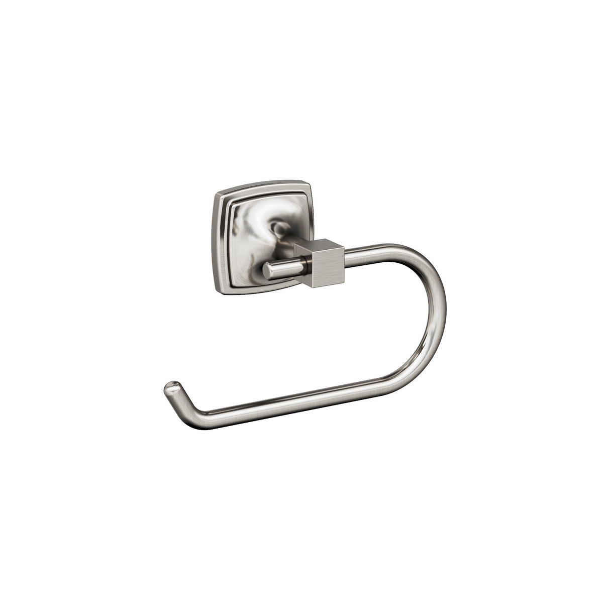 Amerock BH36091G10 Brushed Nickel Single Post Toilet Paper Holder 7-1/16 in. (179 mm) Length Toilet Tissue Holder Stature Bath Tissue Holder Bathroom Hardware Bath Accessories