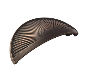 Amerock Cabinet Cup Pull Oil Rubbed Bronze 3 inch (76 mm) Center to Center Sea Grass 1 Pack Drawer Pull Drawer Handle Cabinet Hardware