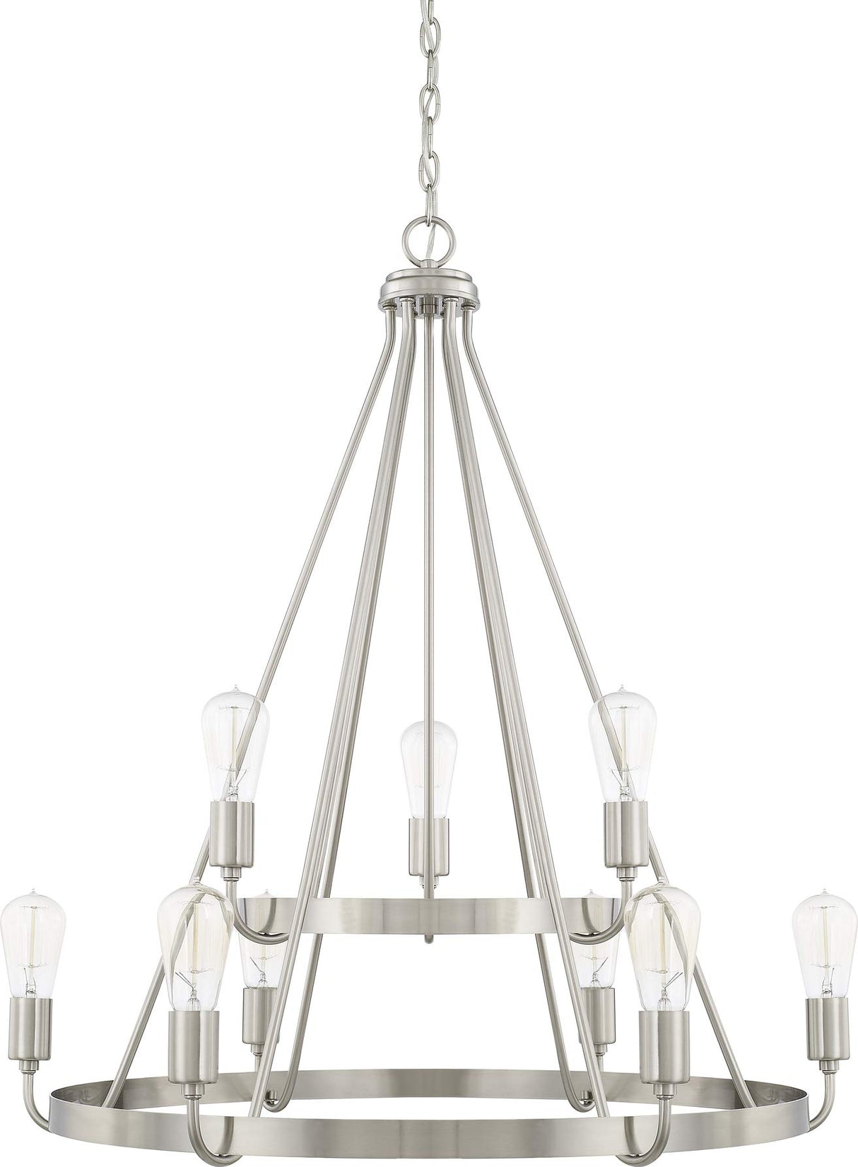 Capital Lighting 420091BN Tanner 9 Light Chandelier Brushed Nickel