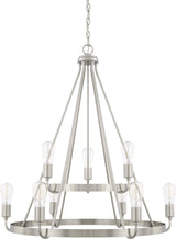 Capital Lighting 420091MB Tanner 9 Light Chandelier Matte Black