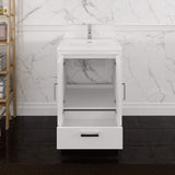 Fresca FCB9424WH-I Fresca Imperia 24" Glossy White Free Standing Modern Bathroom Cabinet w/ Integrated Sink