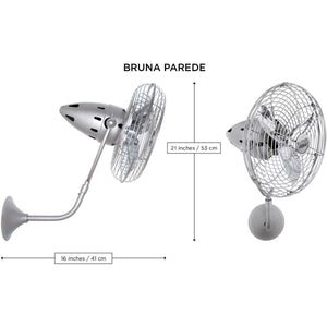 Matthews Fan BP-CP-MTL Bruna Parede wall fan in Polished Copper finish.