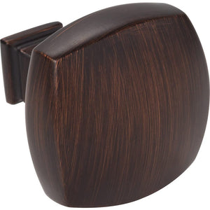 Jeffrey Alexander 278L-DBAC 1-3/8" Overall Length Brushed Oil Rubbed Bronze Square Audrey Cabinet Knob