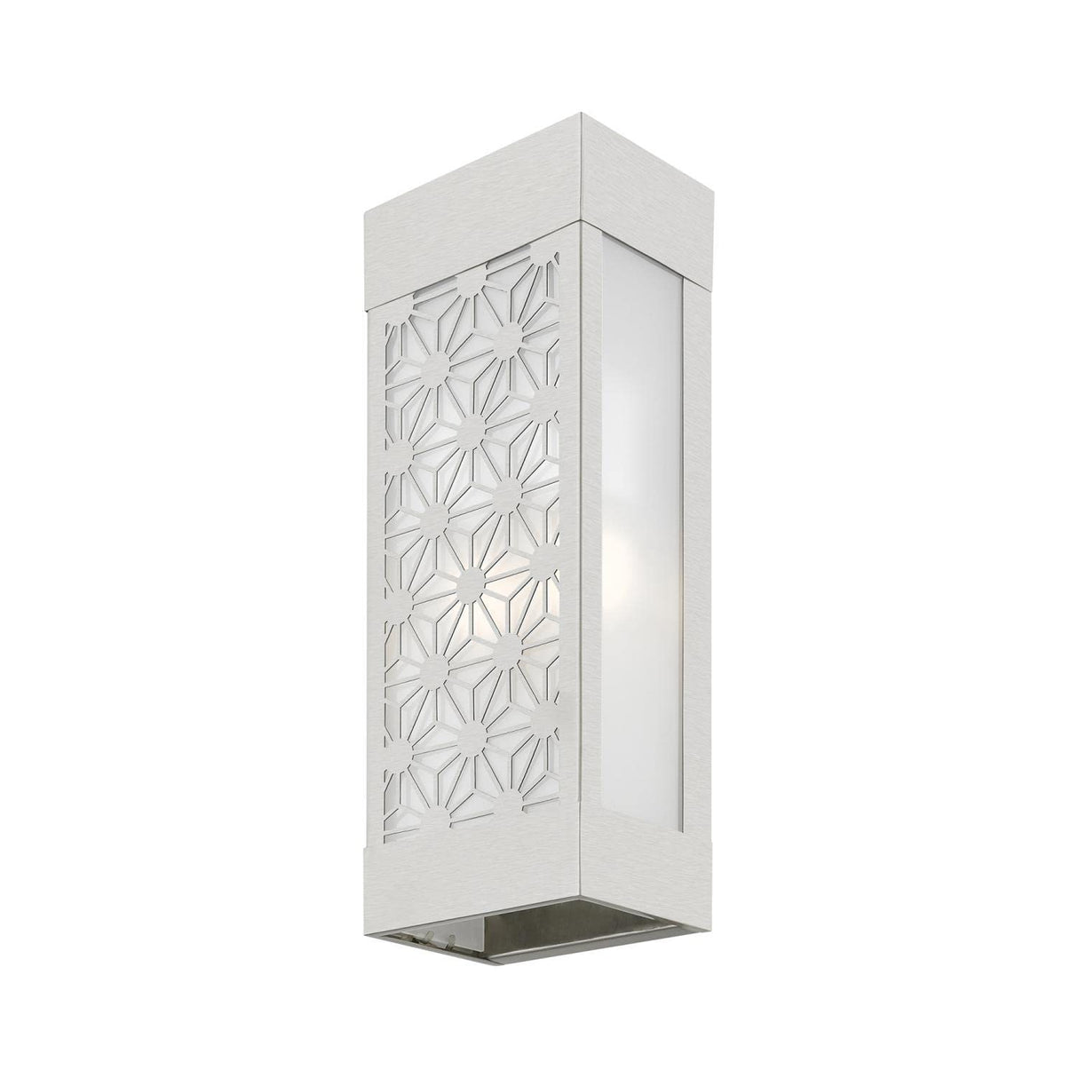 Livex Lighting 24322-91 Berkeley - 2 Light Outdoor ADA Wall Sconce in Nordic Style-17 Inches Tall and 6 Inches Wide, Finish Color: Brushed Nickel