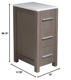 Fresca FST6212GO Fresca Torino 12" Gray Oak Bathroom Linen Side Cabinet