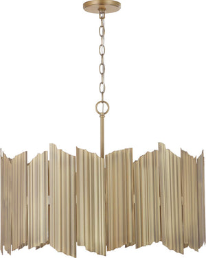 Capital Lighting 333441AD Xavier 4 Light Pendant Aged Brass