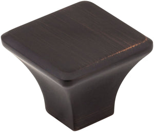 Jeffrey Alexander 972L-DBAC 1-1/4" Overall Length Brushed Oil Rubbed Bronze Square Marlo Cabinet Knob