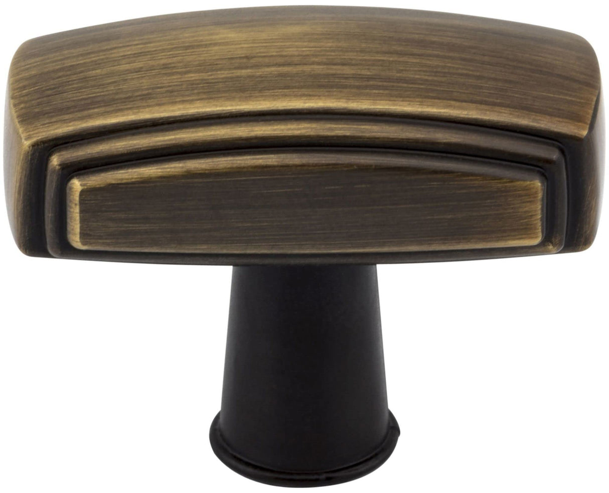 Jeffrey Alexander 519BNBDL 1-9/16" Overall Length Brushed Pewter Rectangle Delgado Cabinet Knob