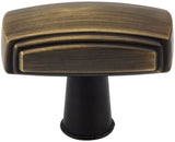 Jeffrey Alexander 519ABSB 1-9/16" Overall Length Antique Brushed Satin Brass Rectangle Delgado Cabinet Knob