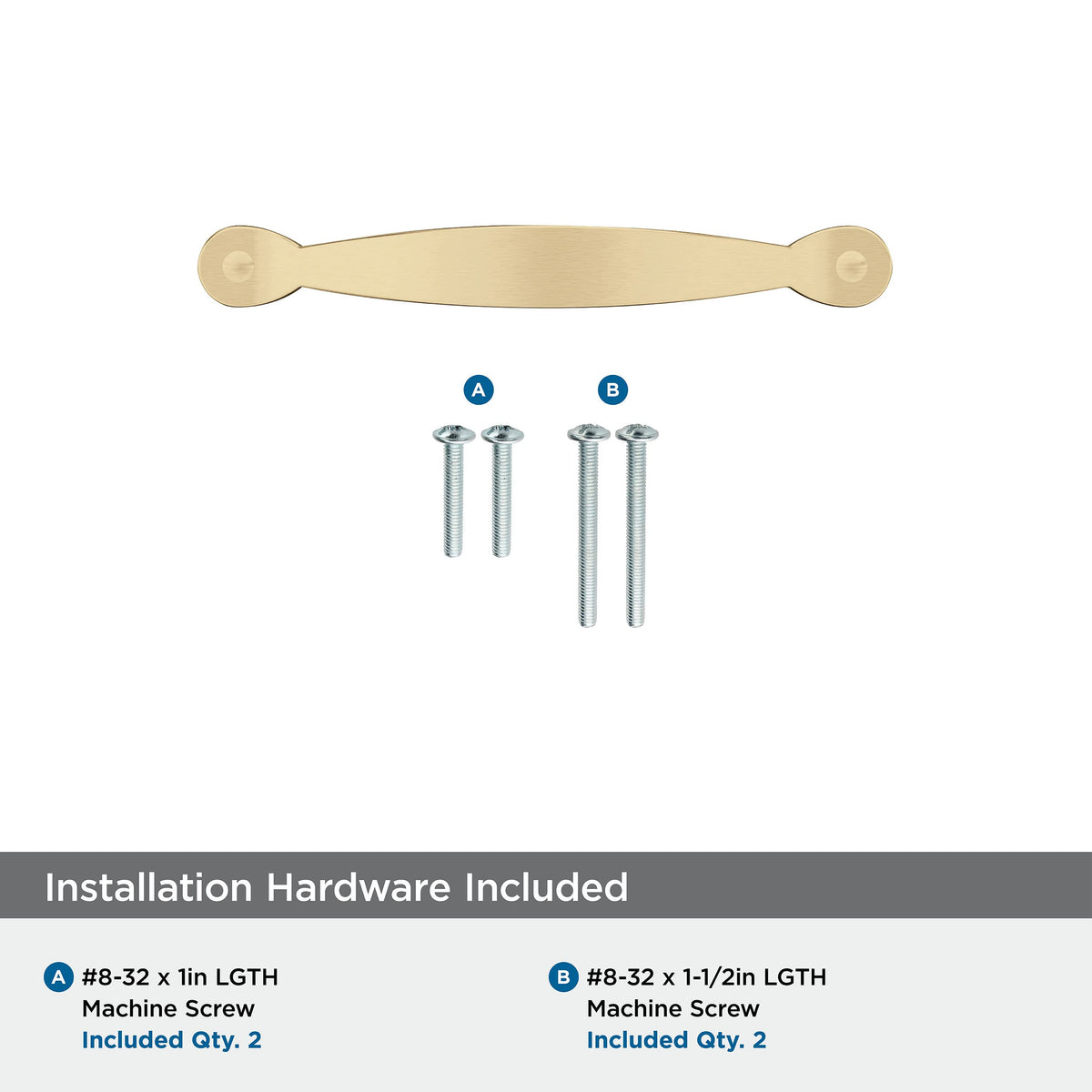 Amerock Cabinet Pull Champagne Bronze 3 in (76 mm) Center-to-Center Drawer Pull Inspirations Kitchen and Bath Hardware Furniture Hardware