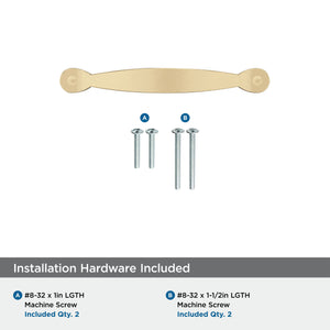 Amerock Cabinet Pull Champagne Bronze 3 in (76 mm) Center-to-Center Drawer Pull Inspirations Kitchen and Bath Hardware Furniture Hardware