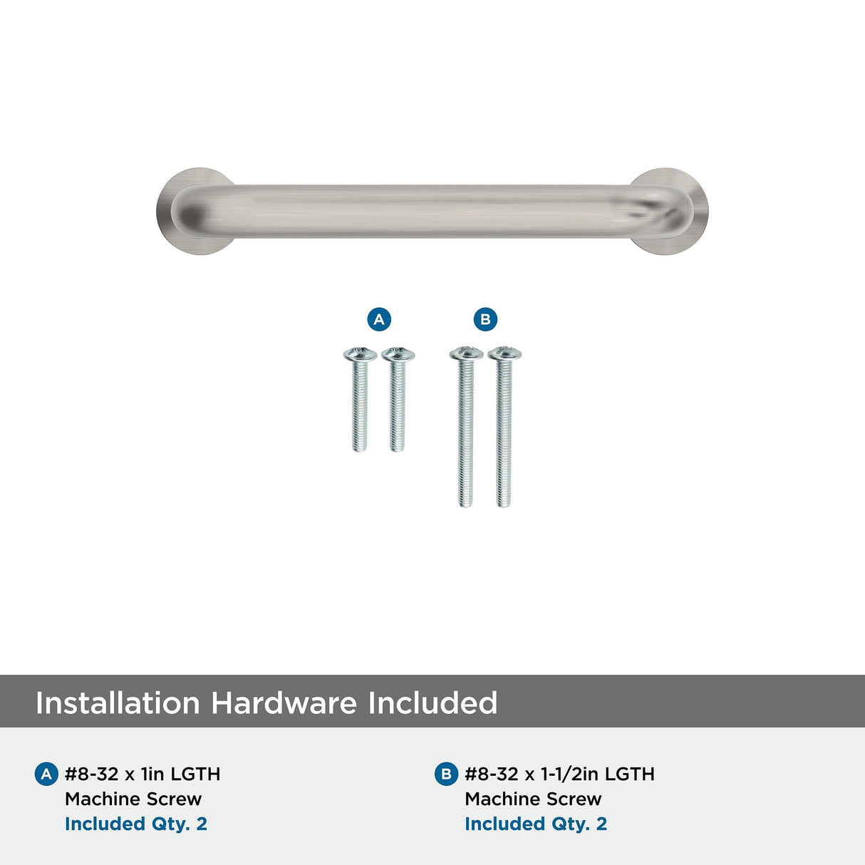 Amerock BP37380G10 Satin Nickel Cabinet Pull 3 in (76 mm) Center-to-Center Cabinet Handle Factor Drawer Pull Kitchen Cabinet Handle Furniture Hardware