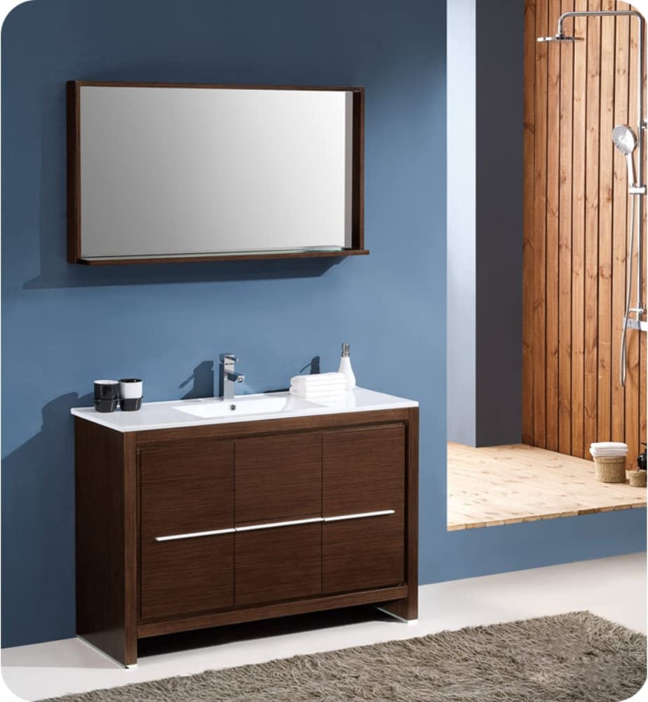 Fresca FCB8148WG Fresca Allier 48" Wenge Brown Modern Bathroom Cabinet