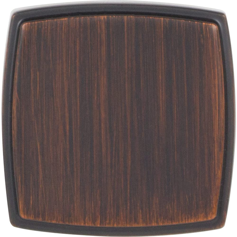 Jeffrey Alexander 141DBAC 1-1/4" Overall Length Brushed Oil Rubbed Bronze Square Renzo Cabinet Knob