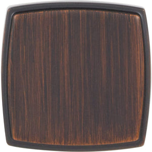 Jeffrey Alexander 141DBAC 1-1/4" Overall Length Brushed Oil Rubbed Bronze Square Renzo Cabinet Knob