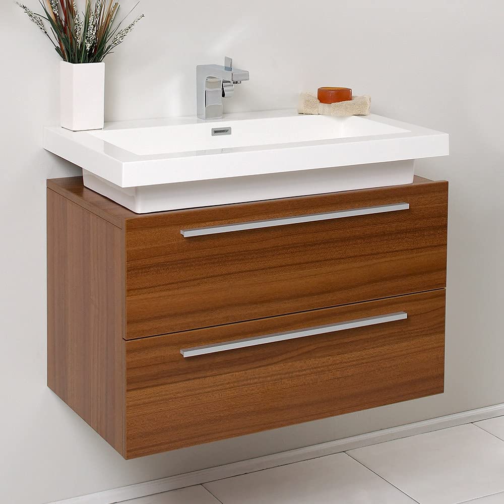 Fresca FCB8080WH-I Fresca Medio 32" White Modern Bathroom Cabinet w/ Vessel Sink