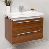 Fresca FCB8080TK-I Fresca Medio 32" Teak Modern Bathroom Cabinet w/ Vessel Sink