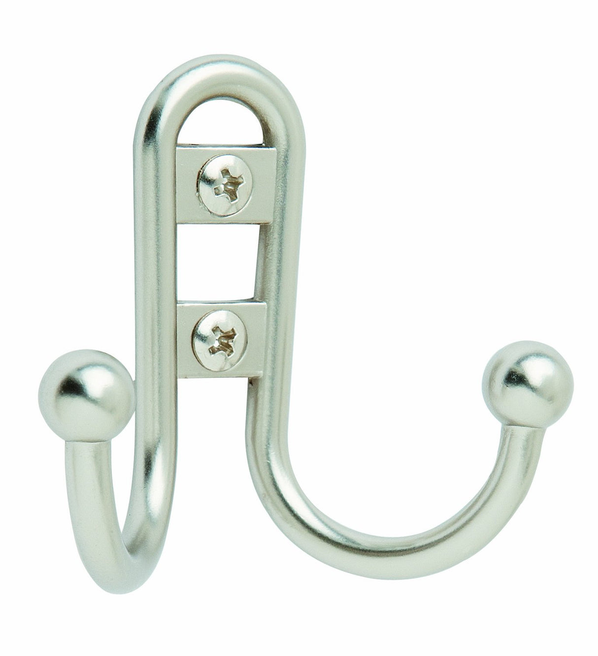 Amerock Double Prong Robe Hook Wall Mount Silver 1 Pack Robe Hook Towel Hook Entryway Hook Bathroom Hook