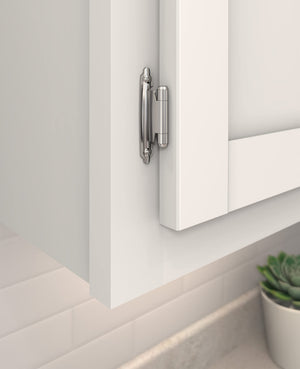 Variable Overlay Self-Closing, Face Mount Polished Chrome Hinge - 2 Pack