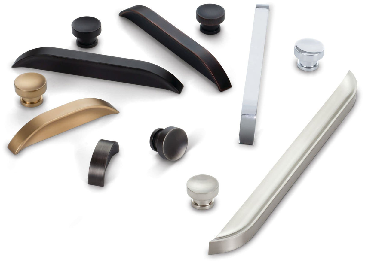 Jeffrey Alexander 484-128160DBAC 128 mm / 160 mm Center-to-Center Brushed Oil Rubbed Bronze Elara Cabinet Pinch Pull