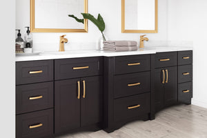 Elements 449-128BG 128 mm Center-to-Center Brushed Gold Square Hadly Cabinet Pull