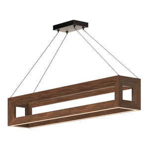 Kuzco LP32942-WT MORINA 42" LINEAR PENDANT WALNUT BLACK TEXTURED 120" WIRE 120V TRIAC/ELV LED 3000K 90CRI 57W