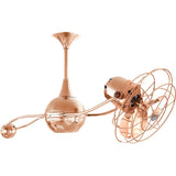 Matthews Fan B2K-CP-MTL Brisa 360° counterweight rotational ceiling fan in Polished Copper finish with metal blades.