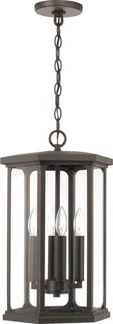 Capital Lighting 946642OZ Walton 4 Light Outdoor Hanging Lantern Oiled Bronze